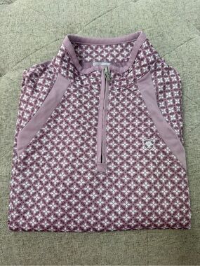 ARIAT GIRLS SUNSTOPPER EQUESTRIAN RIDING SHIRT SUN SHIRT SIZE SMALL 8 mauve pink